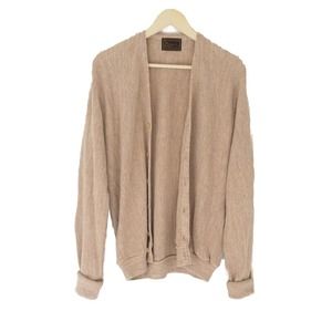Vintage The JC Penney Cardigan Unisex M/L Tan‎ Button Slouch Sleeve Knit Sweater